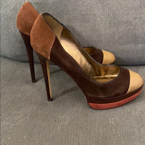 Sky high suede platform pumps!!  GORGEOUS - Picture 4 of 8